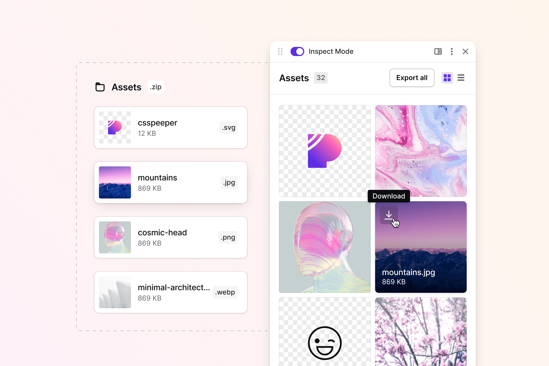 Extract assets buried deep within the code.