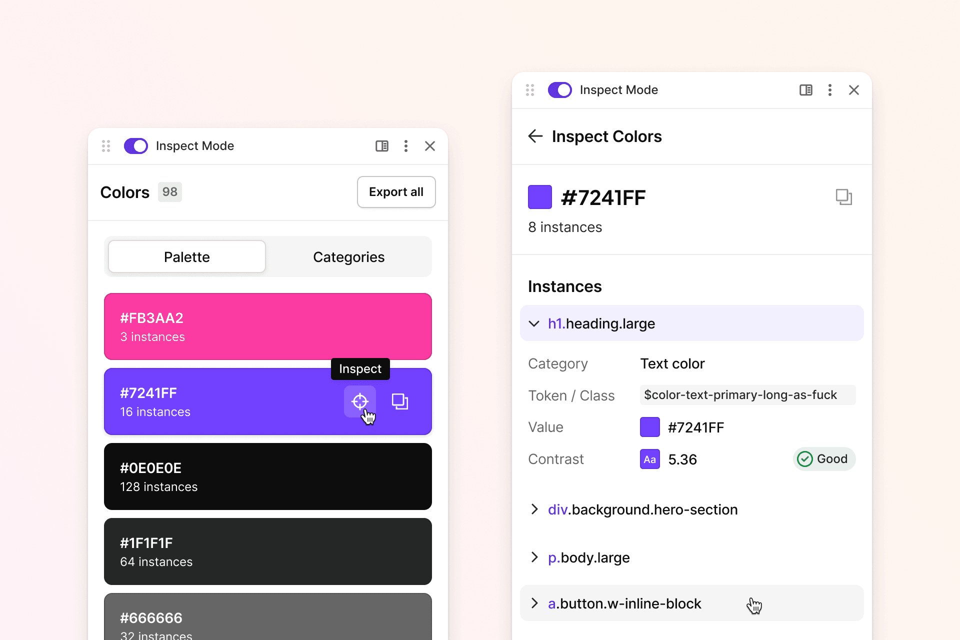 Empower yourself with the ultimate color inspector.
